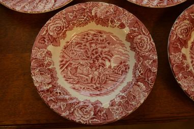 (n-2445/4) Woods Ware Enoch Woods English Scenery, supi-pastataldrikud, 6tk