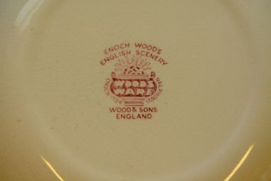 (n-2445/4) Woods Ware Enoch Woods English Scenery, supi-pastataldrikud, 6tk