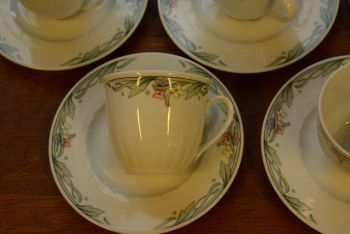 (n-2553/1) Bavaria Winterling, kohvitassid-taldrikud, 5tk 2