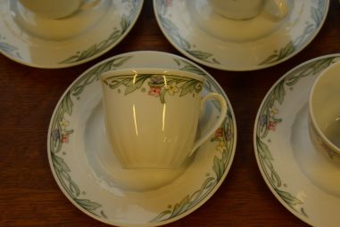 (n-2553/1) Bavaria Winterling, kohvitassid-taldrikud, 5tk