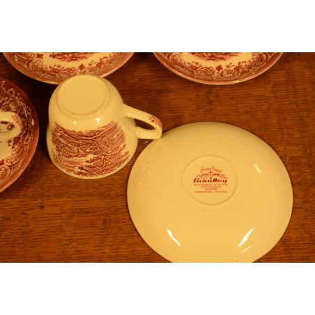 (n-3019/7) Grindley, Staffordshire kohvitassid-taldrikud, 5tk