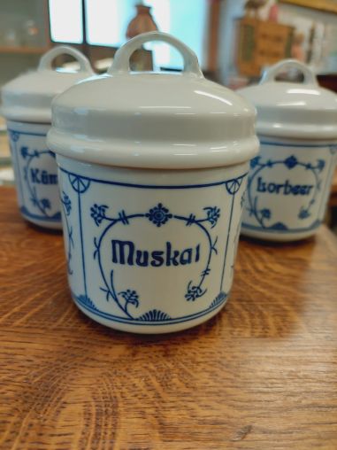 (n-3441) Jäger õlelille mustriga maitseaine toosid, 5 tk komplektis