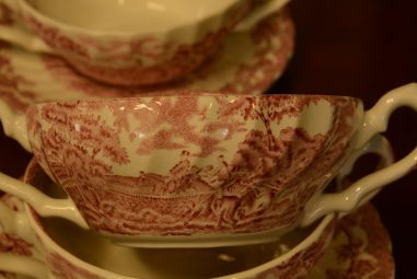 (n-3474/4) Myotts Country Life puljongikausid-taldrikud, 4tk