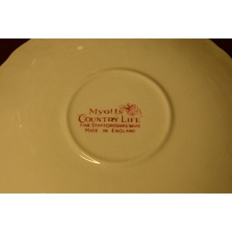 (n-3474/4) Myotts Country Life puljongikausid-taldrikud, 4tk