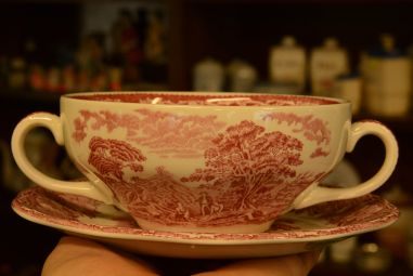 (n-3505/11) Enoch Wedgwood LTD, Woodland puljongikausid-taldrikud 5tk