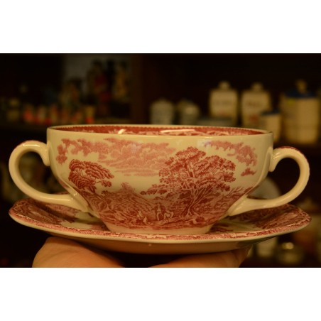 (n-3505/11) Enoch Wedgwood LTD, Woodland puljongikausid-taldrikud 5tk