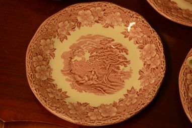 (n-3505/11) Enoch Wedgwood LTD, Woodland puljongikausid-taldrikud 5tk