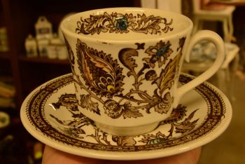 (n-3530/1) Ridgway Ironstone Staffordshire, Jacobean, kohvitassid-taldrikud, 4tk 2