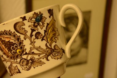 (n-3530/1) Ridgway Ironstone Staffordshire, Jacobean, kohvitassid-taldrikud, 4tk