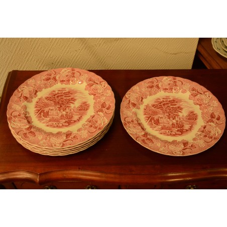 (n-3535/1) Enoch Woods English Scenery, Woods Ware praetaldrikud, 6tk