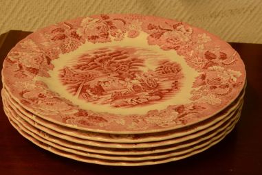 (n-3535/1) Enoch Woods English Scenery, Woods Ware praetaldrikud, 6tk