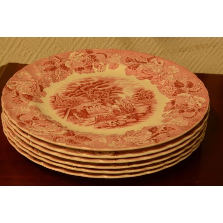 (n-3535/1) Enoch Woods English Scenery, Woods Ware praetaldrikud, 6tk