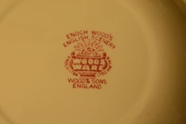 (n-3535/3) Enoch Woods English Scenery, Woods Ware supi-pastataldrikud, 6tk
