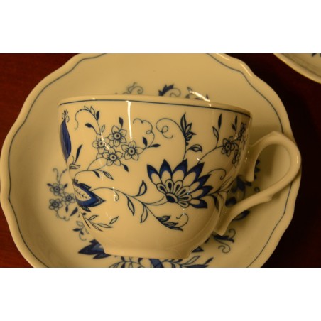 (n-3563) Form Marienbad Ingres Weiss, sibulamustriga kohvitassid-taldrikud, 5tk