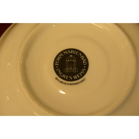 (n-3563) Form Marienbad Ingres Weiss, sibulamustriga kohvitassid-taldrikud, 5tk