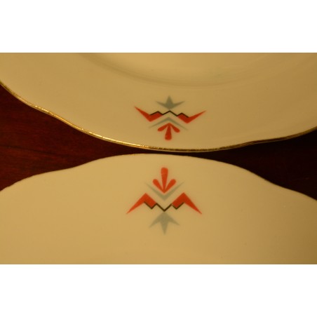 (n-3568/1) Bavaria Eschenbach Art Deco salatitaldrikud, 6tk