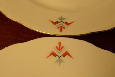 (n-3568/2) Bavaria Eschenbach Art Deco salatitaldrikud, 5tk