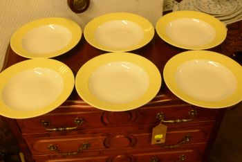 (11-329/3) Boch Freres, kollased supi-pastataldrikud, 6tk