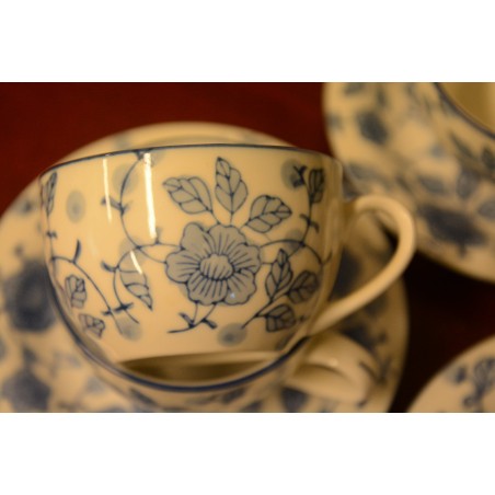 (n-3759/1) Lillelised tassid-taldrikud, 4tk