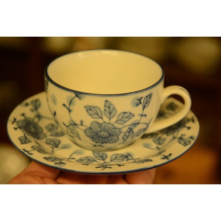 (n-3759/1) Lillelised tassid-taldrikud, 4tk