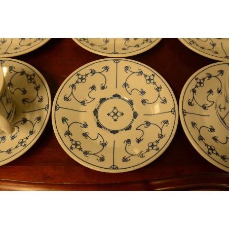 (n-3782/2) Mandarin õlelillemustriga kohvitassid-taldrikud, 6tk