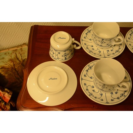 (n-3782/2) Mandarin õlelillemustriga kohvitassid-taldrikud, 6tk