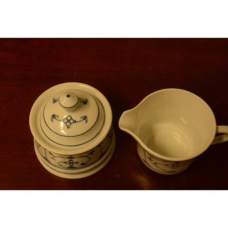 (n-3782/4) Mandarin õlelillemustriga koorekann ja suhkrutoos