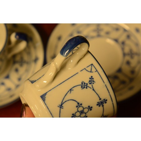 (n-3906/5) Õlelillemustriga kohvitassid-taldrikud, 6tk