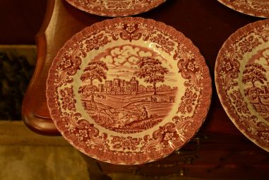 (n-3929) Olde Country Castles, British Anchor, salatitaldrikud, 6tk