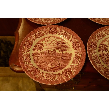 (n-3929) Olde Country Castles, British Anchor, salatitaldrikud, 6tk