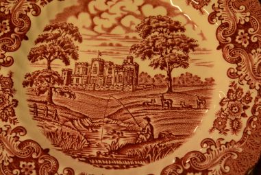 (n-3929) Olde Country Castles, British Anchor, salatitaldrikud, 6tk