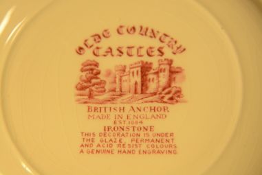 (n-3929) Olde Country Castles, British Anchor, salatitaldrikud, 6tk