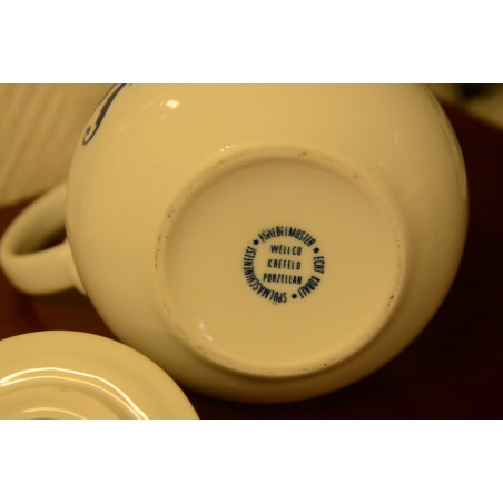 (n-3958/1) Wellco Krefeld Porzellan, sibulamustriline kann