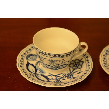 (n-3989/2) Triptis Porzellan Zwiebelmuster, sibulamustriga kohvitassid-taldrikud, 2tk