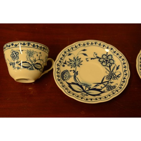 (n-3989/2) Triptis Porzellan Zwiebelmuster, sibulamustriga kohvitassid-taldrikud, 2tk