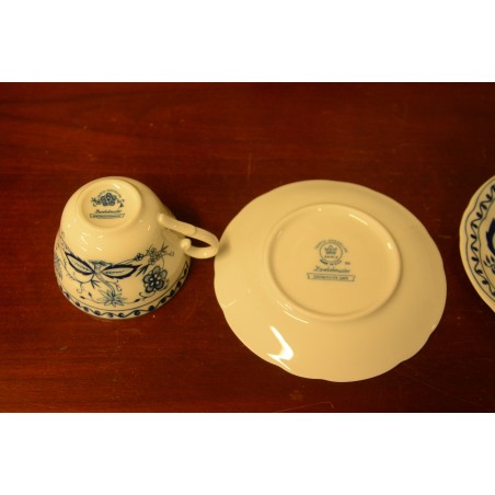 (n-3989/2) Triptis Porzellan Zwiebelmuster, sibulamustriga kohvitassid-taldrikud, 2tk