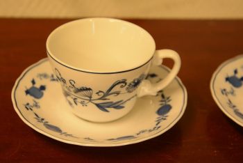 (n-3990/3) Wellco Design Krefeld, Zwiebelmuster, sibulamustriga kohvitassid-taldrikud, 2tk 2