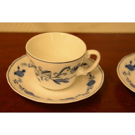 (n-3990/3) Wellco Design Krefeld, Zwiebelmuster, sibulamustriga kohvitassid-taldrikud, 2tk