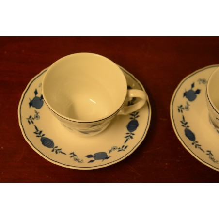 (n-3990/3) Wellco Design Krefeld, Zwiebelmuster, sibulamustriga kohvitassid-taldrikud, 2tk