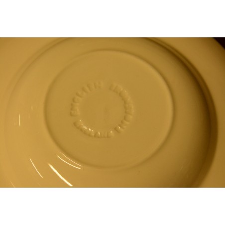 (n-4001/3) English Ironstone punased supi-pastataldrikud, 5tk