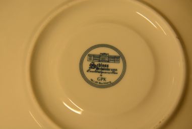 (n-4012/2) GPK SchlossSchönbrunn Porzellan sibulamustrilised kohvitassid-taldrikud, 6tk