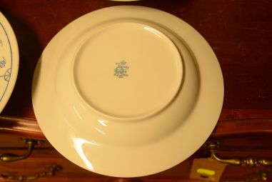 (n-4124/1)  Jäger Eisenberg Original Blau Saks, õlelillemustriga supi-pastataldrikud, 4tk