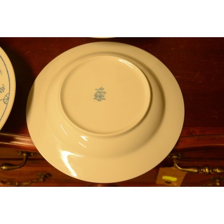 (n-4124/1)  Jäger Eisenberg Original Blau Saks, õlelillemustriga supi-pastataldrikud, 4tk