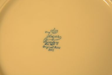 (n-4124/1)  Jäger Eisenberg Original Blau Saks, õlelillemustriga supi-pastataldrikud, 4tk