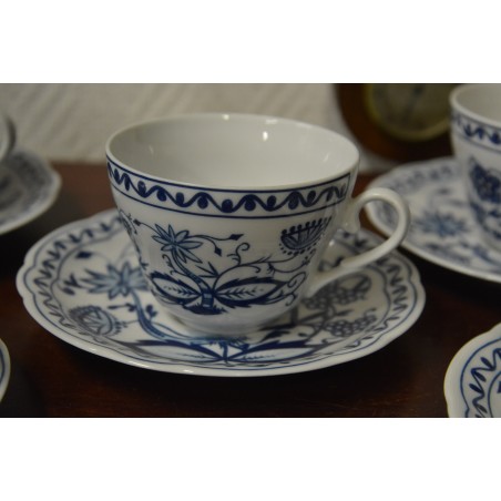 (n-4138) Kahla Triptis sibulamustriga kohvitassid- taldrikud, 5tk