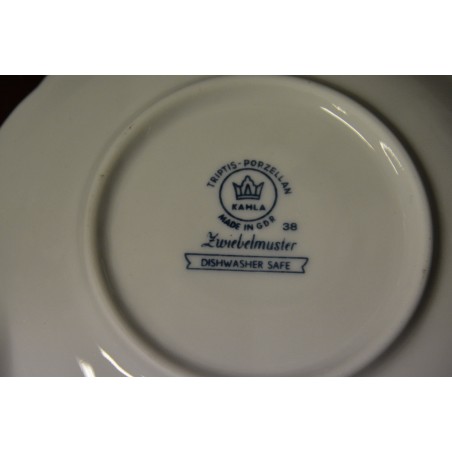 (n-4138) Kahla Triptis sibulamustriga kohvitassid- taldrikud, 5tk