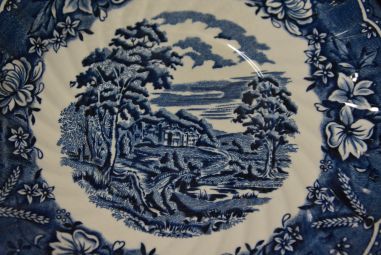 (n-4147) Staffordshire Barrats, Old Castle, puljongitassid-taldrikud, 3tk