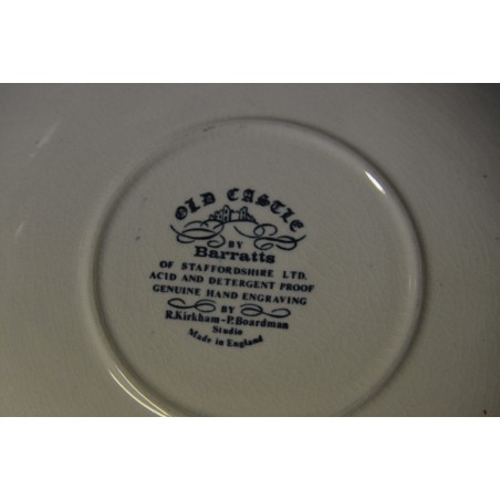 (n-4147) Staffordshire Barrats, Old Castle, puljongitassid-taldrikud, 3tk