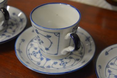 (n-3906/2) G Porzellan, õlelillemustriga kohvitassid-taldrikud, 2tk