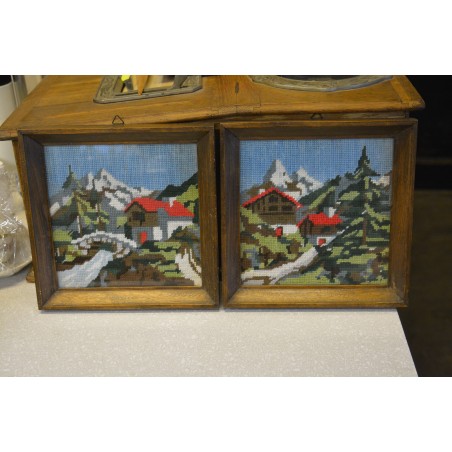 (P-747) Tikitud pildid "Maastik", 2tk